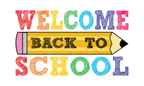 welcome back to school wordmark